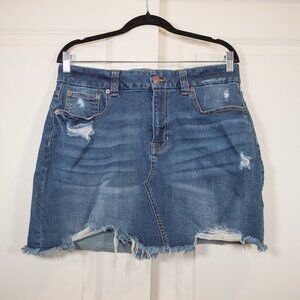 No boundaries mini denim skirt
